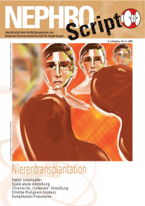 Nierentransplantation - Was ist Nephrologie?