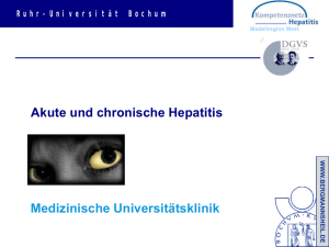Akute und chronische Hepatitis Teil 1
