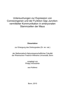 Untersuchungen zur Expression von