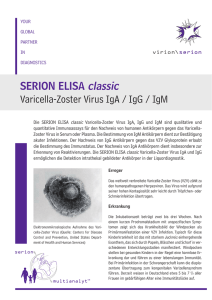SERION ELISA classic Varicella-Zoster Virus IgA / IgG
