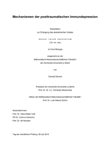 Mechanismen der posttraumatischen Immundepression