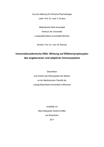 Immunstimulatorische DNA: Wirkung auf Effektorlymphozyten des