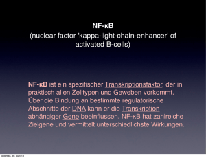 NF-κB (nuclear factor `kappa-light-chain-enhancer` of activated B