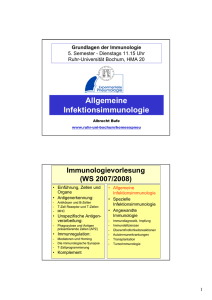 Allgemeine Infektionsimmunologie