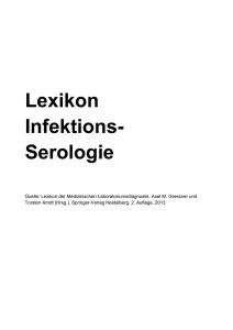 Lexikon Infektions- Serologie - labor