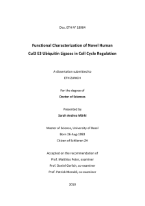 Functional Characterization of Novel Human - ETH E