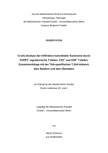 In-situ-Analyse der Infiltration kolorektaler Karzinome durch FOXP3