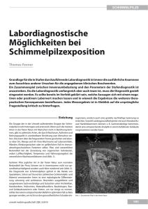 labordiagnostische möglichkeiten bei schimmelpilzexposition