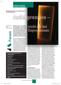 Antidepressiva - nicht nur bei Depressionen