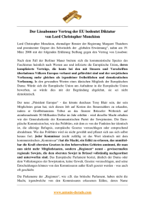 Der Lissabonner Vertrag der EU bedeutet Diktatur von Lord