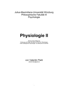 Skript - Physiologie II