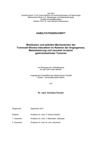 HABILITATIONSSCHRIFT Molekulare und zelluläre Mechanismen