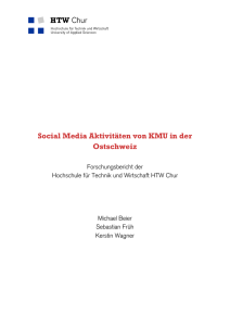 Social Media Aktivitäten von KMU in der Ostschweiz