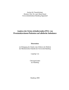Analyse der freien zirkulierenden DNA von Prostatakarzinom
