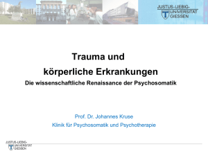 Trauma und körperliche Erkrankungen - Rhein