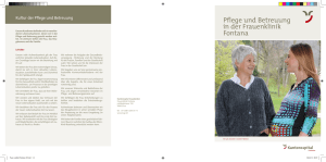 Pflege und Betreuung in der Frauenklinik Fontana