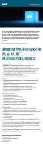 junior software entwickler (m/w) c#, .net im bereich video