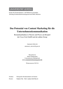 Das Potenzial von Content Marketing für die
