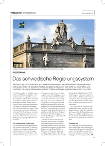 Das schwedische Regierungssystem