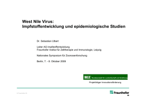 West Nile Virus: Impfstoffentwicklung und epidemiologische Studien