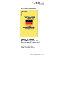 Manfred G. Schmidt Das politische System der Bundesrepublik