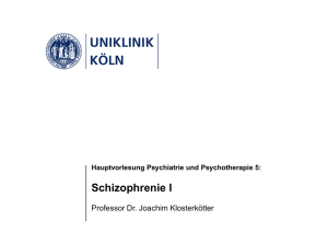 Diagnostik der Schizophrenie - UK
