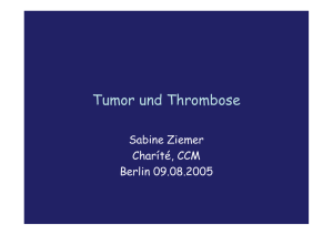 Tumor und Thrombose