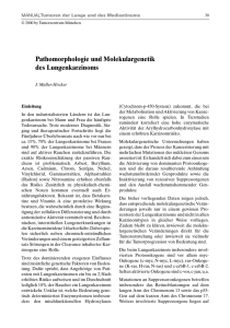 Pathomorphologie und Molekulargenetik des Lungenkarzinoms