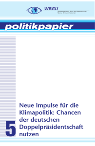 Neue Impulse für die Klimapolitik: Chancen der deutschen
