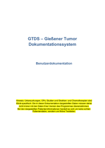 GTDS – Gießener Tumor Dokumentationssystem