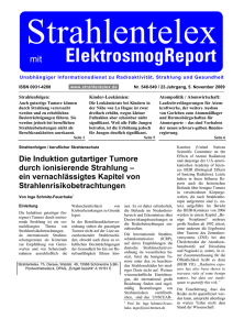 Die Induktion gutartiger Tumore durch ionisierende Strahlung