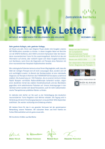NET-NEWs Letter - Netzwerk Neuroendokrine Tumoren (NeT)