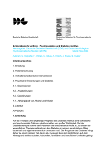 Evidenzbasierte Leitlinie - Psychosoziales und Diabetes mellitus