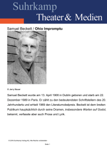 Samuel Beckett / Ohio Impromptu