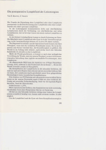 1979 – Die postoperative Lymphfistel der Leistenregion