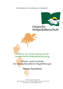 Psychiatrie - Fernakademie der Deutschen Heilpraktikerschule
