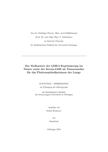 Der Stellenwert der LDH-5-Exprimierung im Tumor sowie der Serum