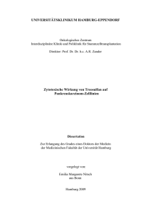 Zytotoxische Wirkung von Treosulfan auf Pankreaskarzinomzelllinien