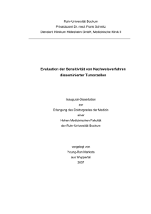 Evaluation der Sensitivität von Nachweisverfahren disseminierter