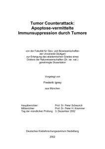 Tumor Counterattack: Apoptose-vermittelte