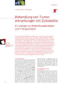 Behandlung von Tumor- erkrankungen mit Zytostatika