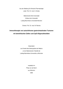 Immuntherapie von autochtonen gastrointestinalen Tumoren mit