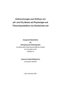 Untersuchungen zum Einfluss von pH- und CO2