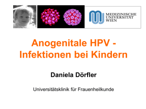Anogenitale HPV - Infektionen bei Kindern