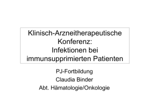 Klinisch-Arzneitherapeutische Konferenz: Infektionen bei