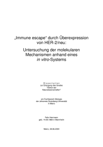 „Immune escape“ durch Überexpression von HER-2/neu