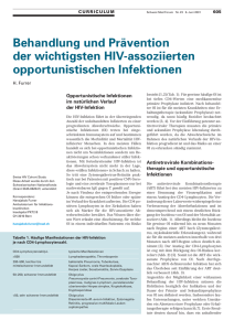 Behandlung und Prävention der wichtigsten HIV