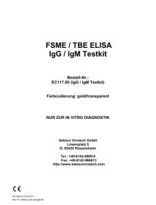 FSME / TBE ELISA IgG / IgM Testkit
