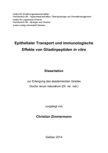 Epithelialer Transport und immunologische Effekte von