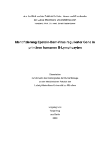 Identifizierung Epstein-Barr-Virus regulierter Gene in primären